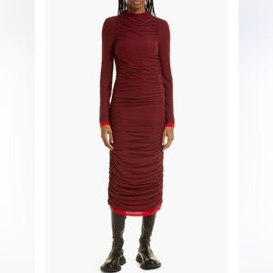 Simon Miller Azora Contrast Trim Ruched Dress